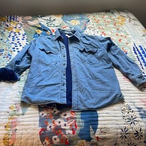 Vintage Orvis Fleece Lined Denim Jacket
